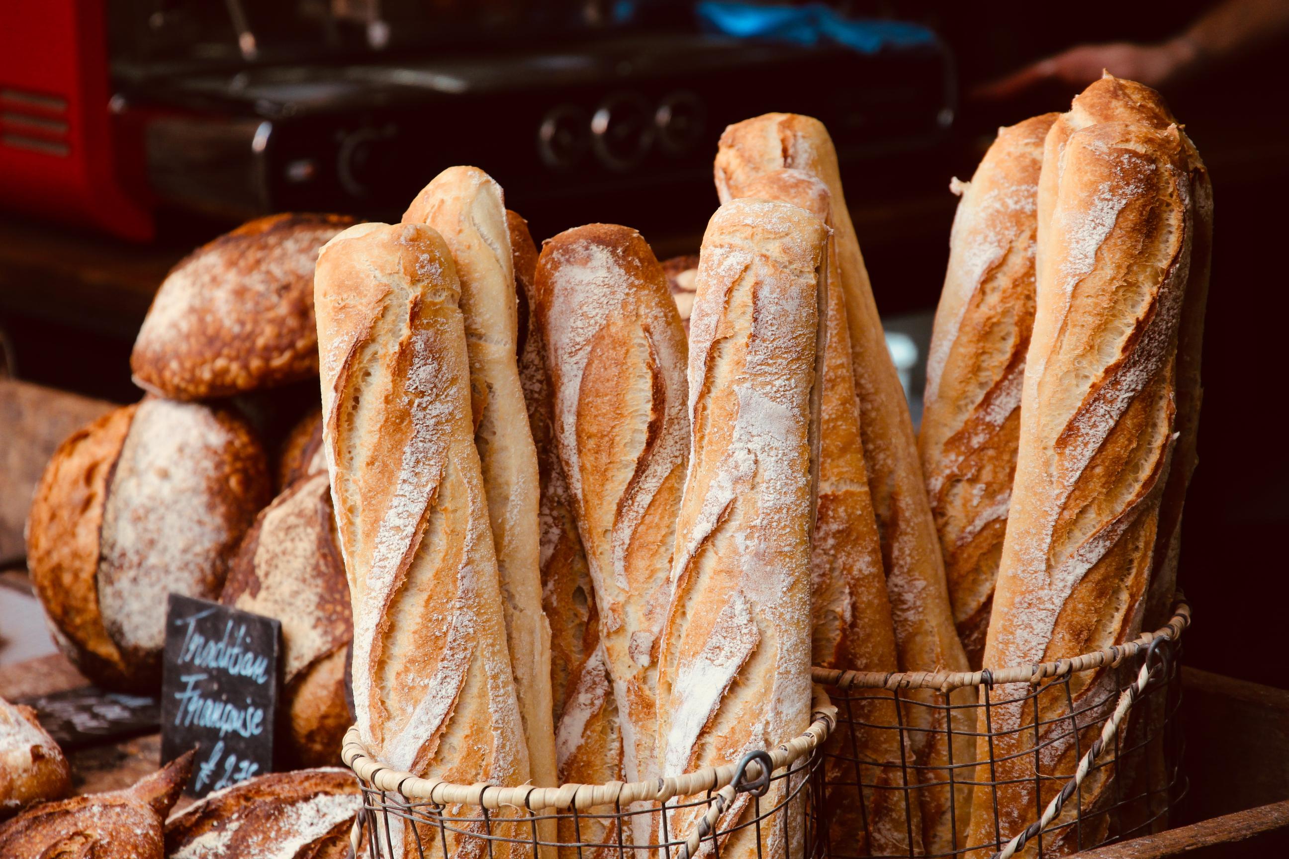 An assortment of French breads